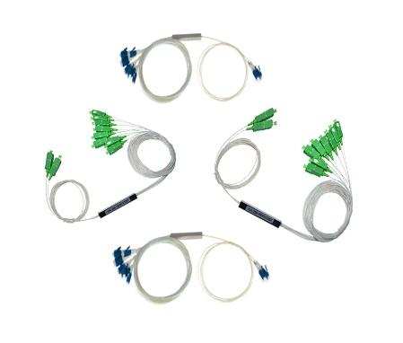 2X8 नियंत्रण रेखा Singlemode 0.9mm G657A1 Steel Type Fiber Optic Pनियंत्रण रेखा Splitter In FTTx 0