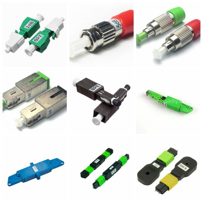 1DB 20DB Fiber Optic Attenuator नियंत्रण रेखा Fixed Single Mode Male To Female 1