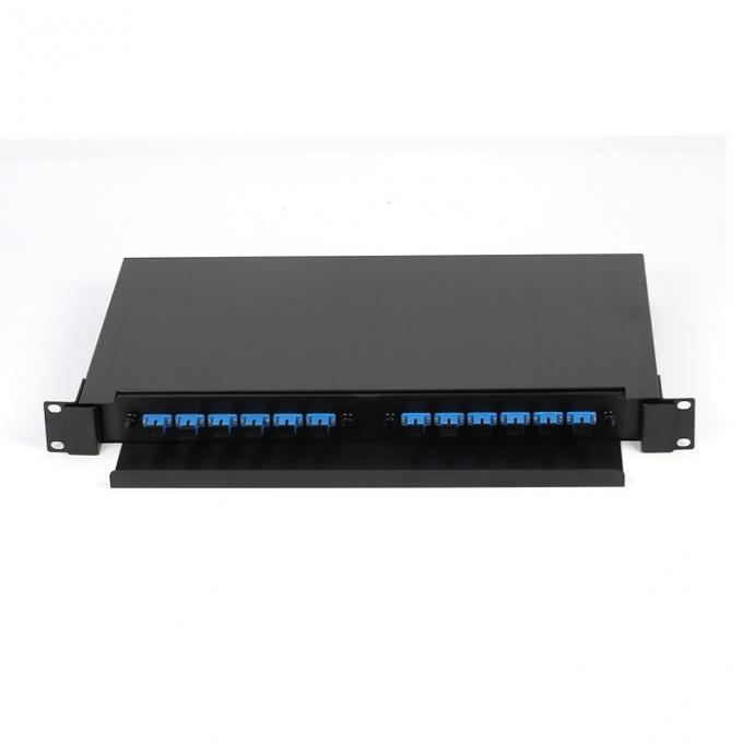 12 to 144 Ports 19 Inch Rack Mount Slidable ODF With अनुसूचित जाति नियंत्रण रेखा Interface 1