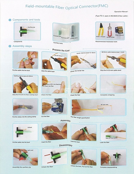 FTTH FTTX Field Installable Fiber Optic Connector अनुसूचित जाति APC Quick Connector 5
