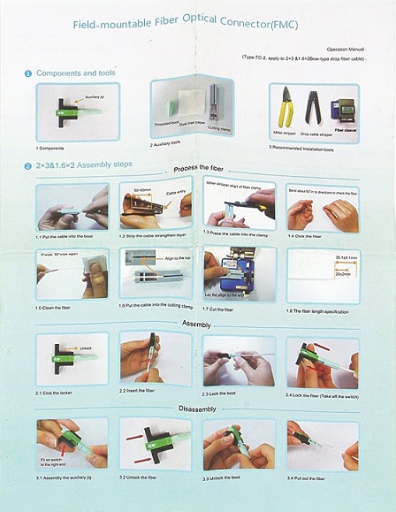 FTTH FTTX Field Installable Fiber Optic Connector अनुसूचित जाति APC Quick Connector 4