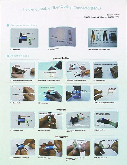 FTTH FTTX Field Installable Fiber Optic Connector अनुसूचित जाति APC Quick Connector 2